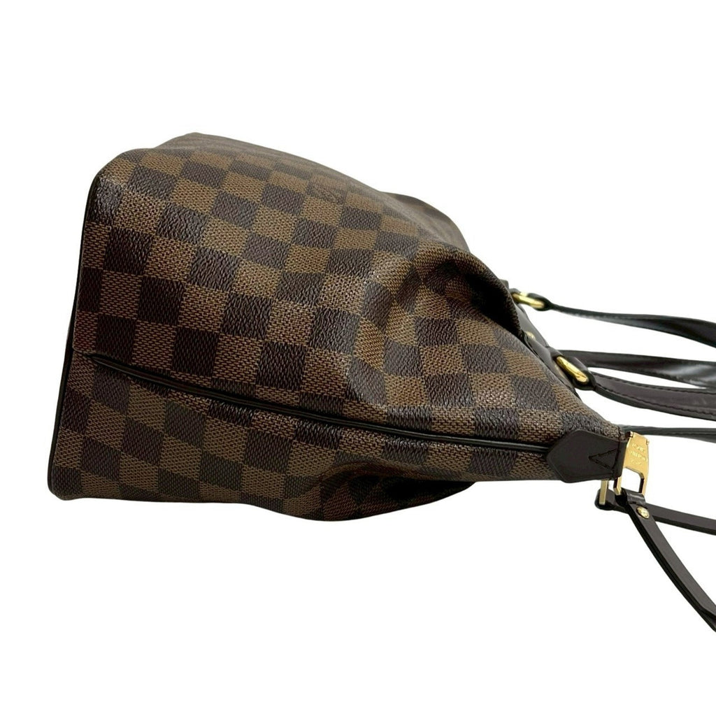 Louis Vuitton Brown Leather Pvc Handbag Tote Bag