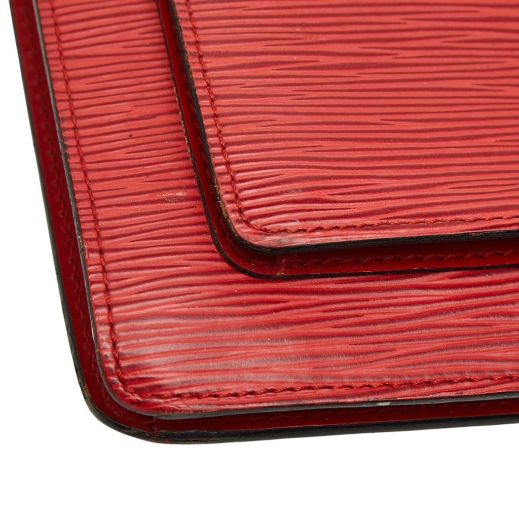 Louis Vuitton Castilian Red Leather Handbag Shoulder Bag
