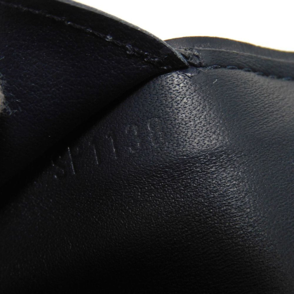Louis Vuitton Navy Blue White Canvas Leather Long Wallet