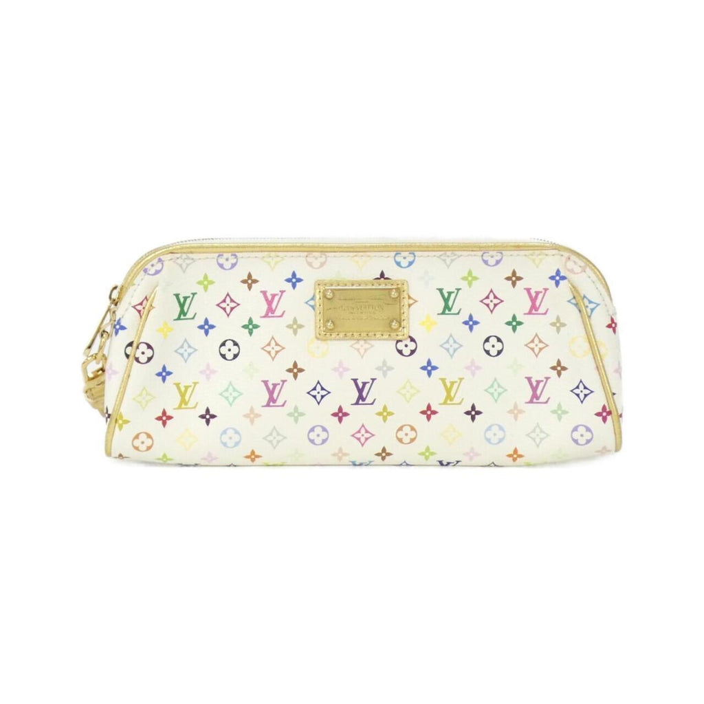 Louis Vuitton White Coated Canvas Pouch