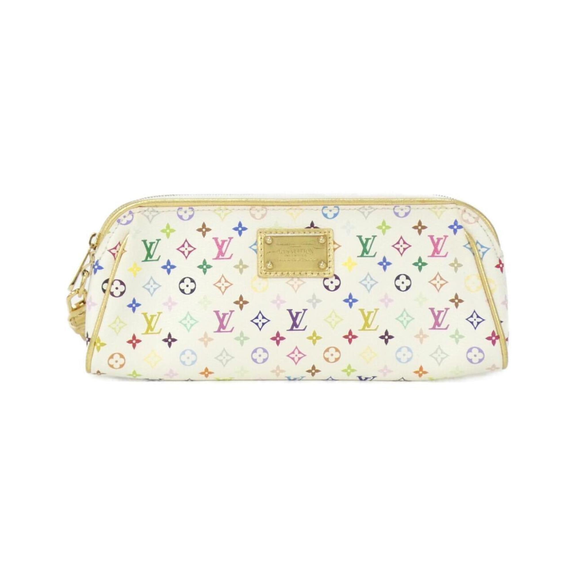 Louis Vuitton White Coated Canvas Pouch