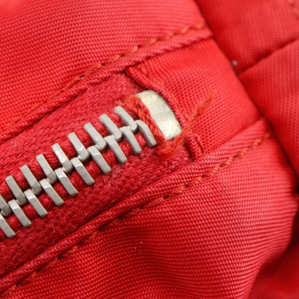 Prada Red Color Nylon Handbag