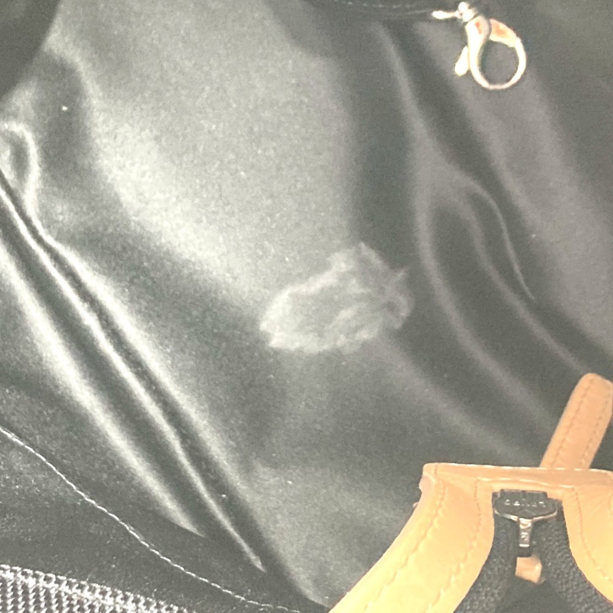 Chanel Black White Canvas Shoulder Bag Tote Bag