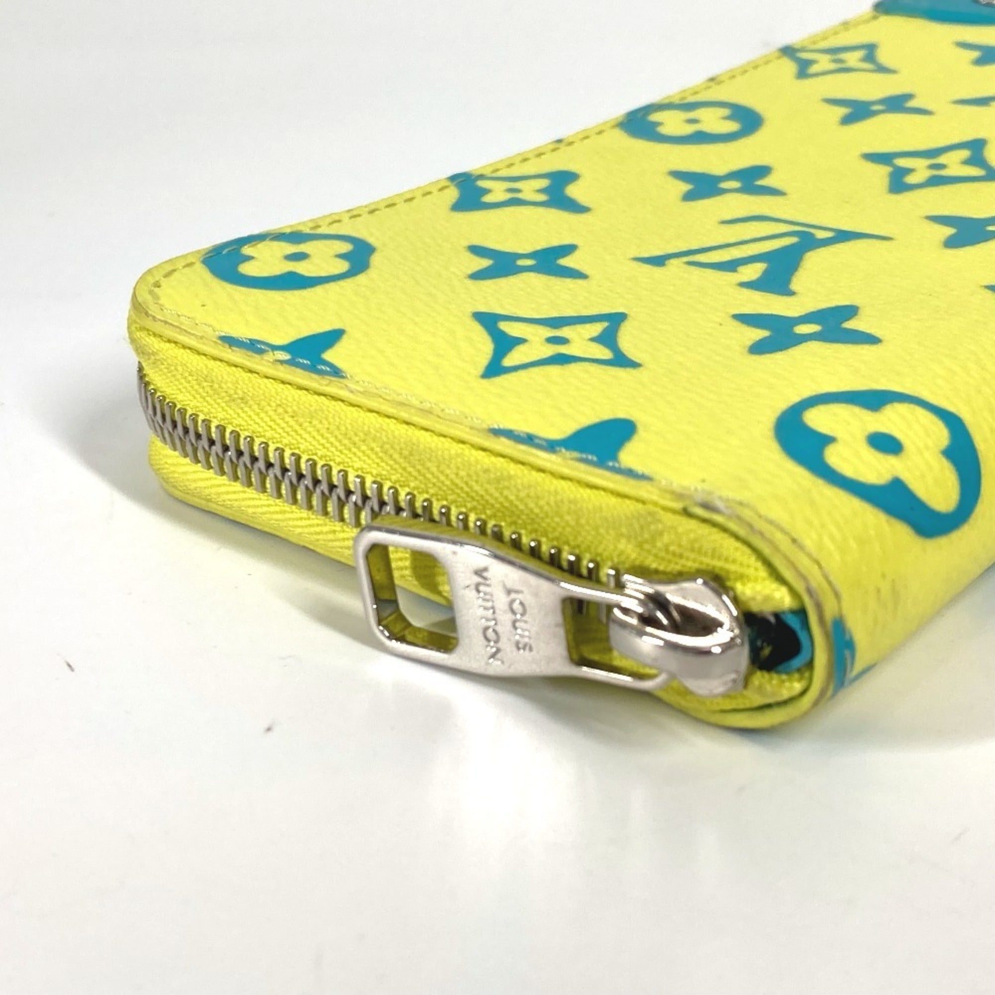 Louis Vuitton Monogram Blue Yellow Monogram Leather Long Wallet