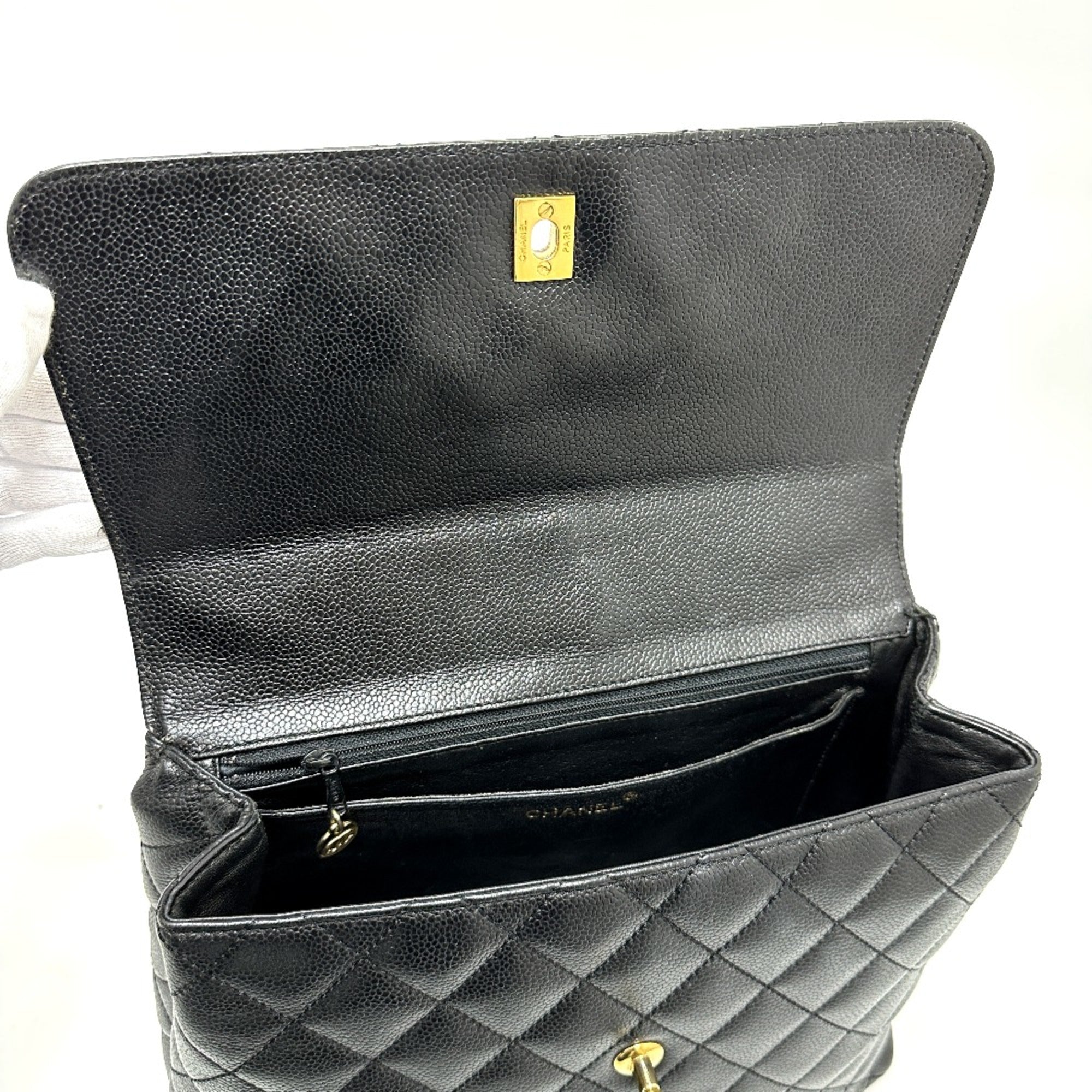 Chanel Black Leather Handbag