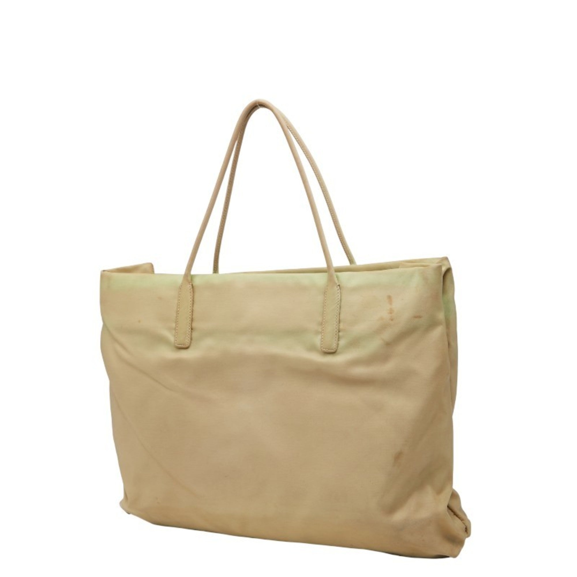 Prada Beige Nylon Handbag Tote Bag