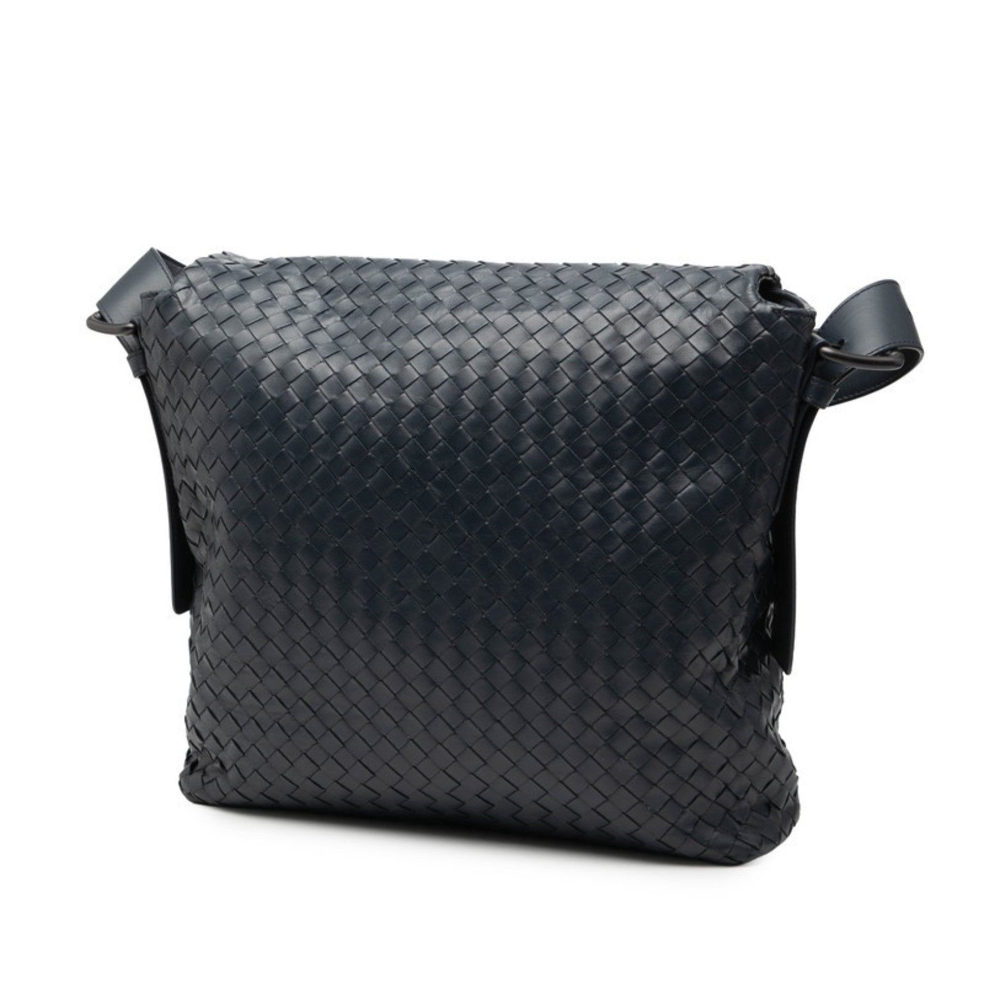 Bottega Veneta Navy Leather Shoulder Bag