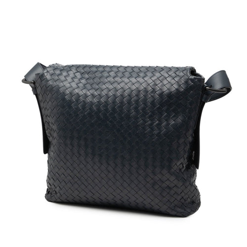 Bottega Veneta Navy Leather Shoulder Bag