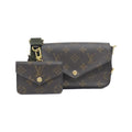 Louis Vuitton Khaki Marron Monogram Monogram Coated Canvas Pochette Pouch Shoulder Bag