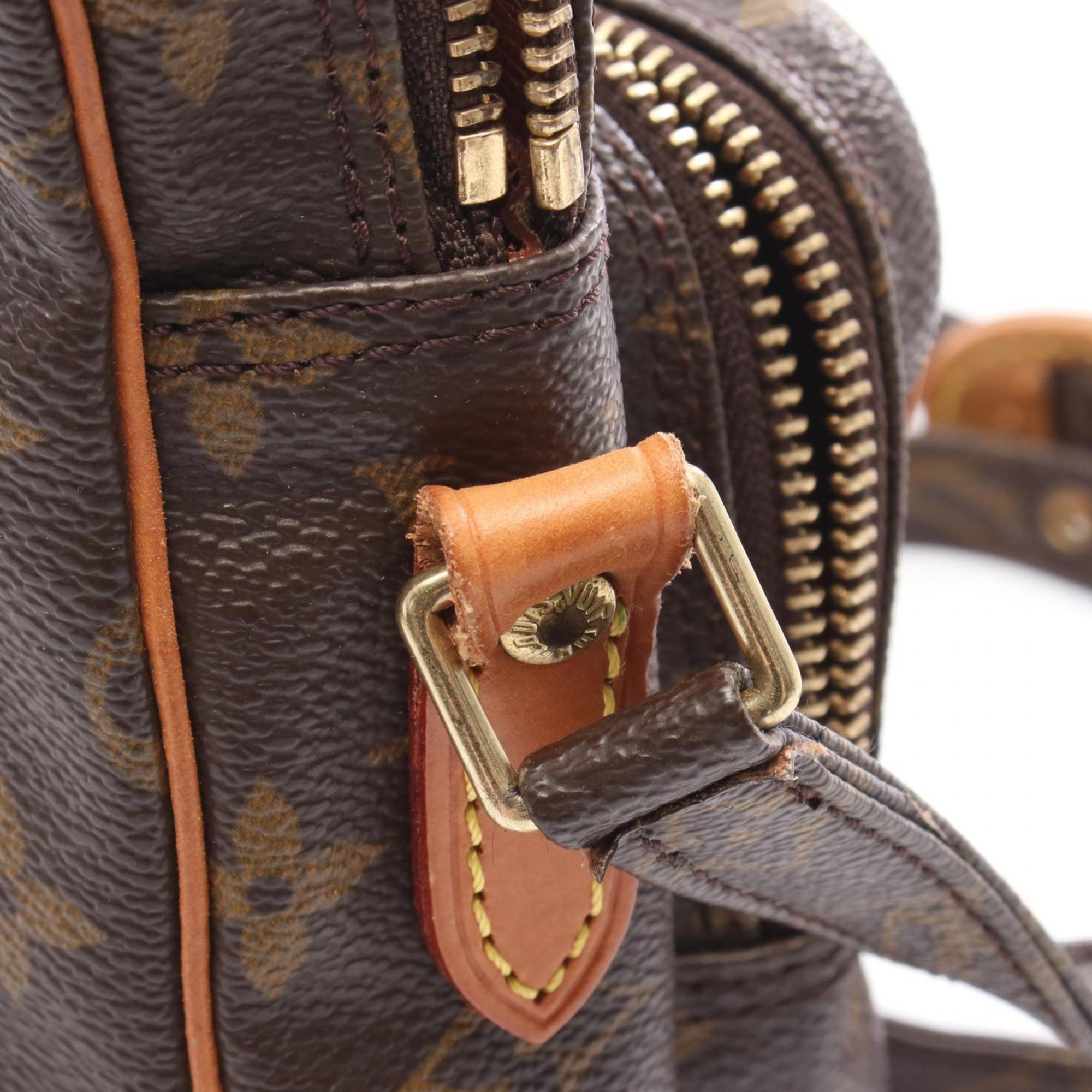 Louis Vuitton Brown Monogram Coated Canvas Leather Shoulder Bag