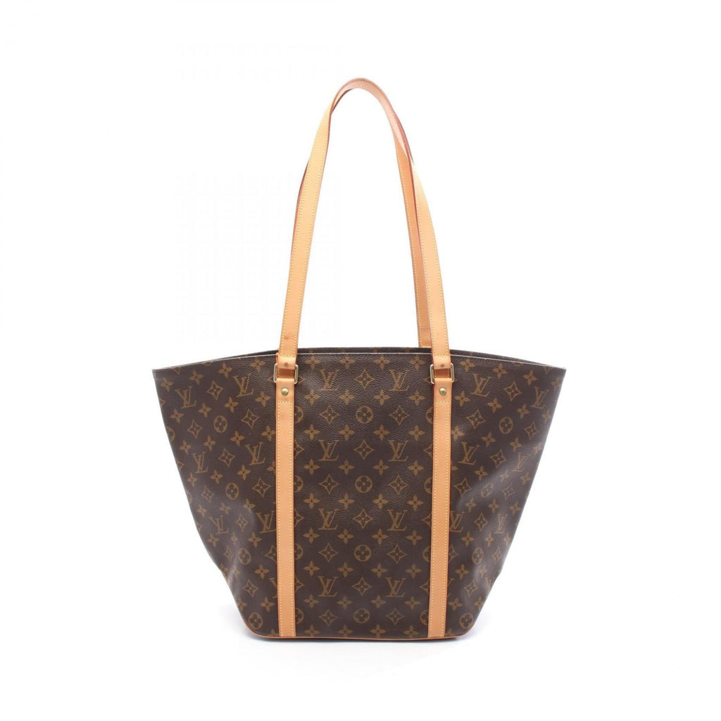 Louis Vuitton Monogram Brown Coated Canvas Leather Tote Bag