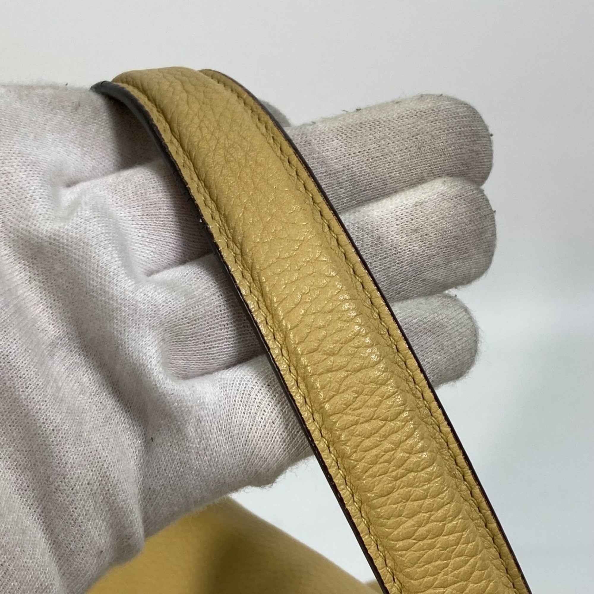 Celine Yellow Leather Shoulder Bag