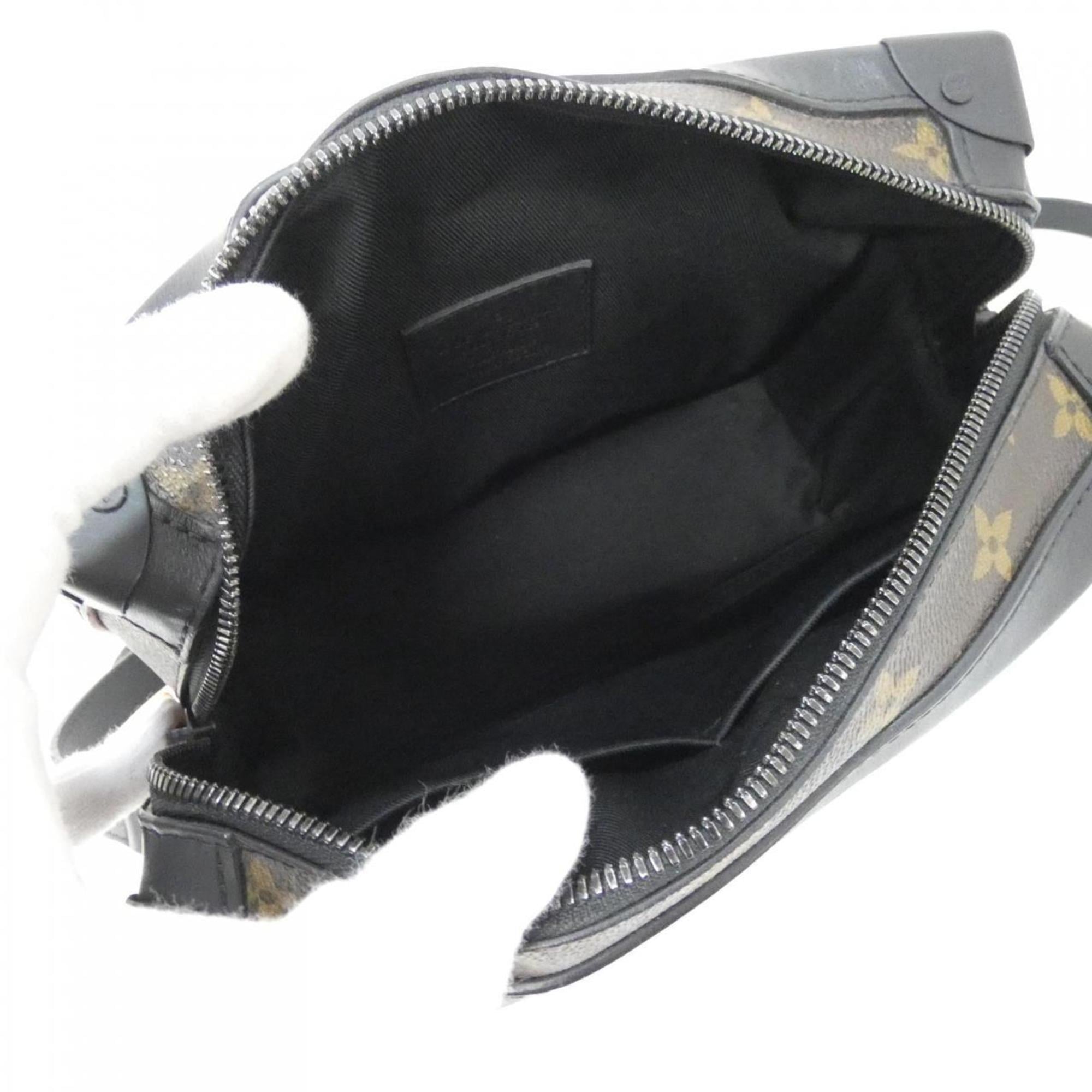 Louis Vuitton Black Black Denim Coated Canvas Shoulder Bag
