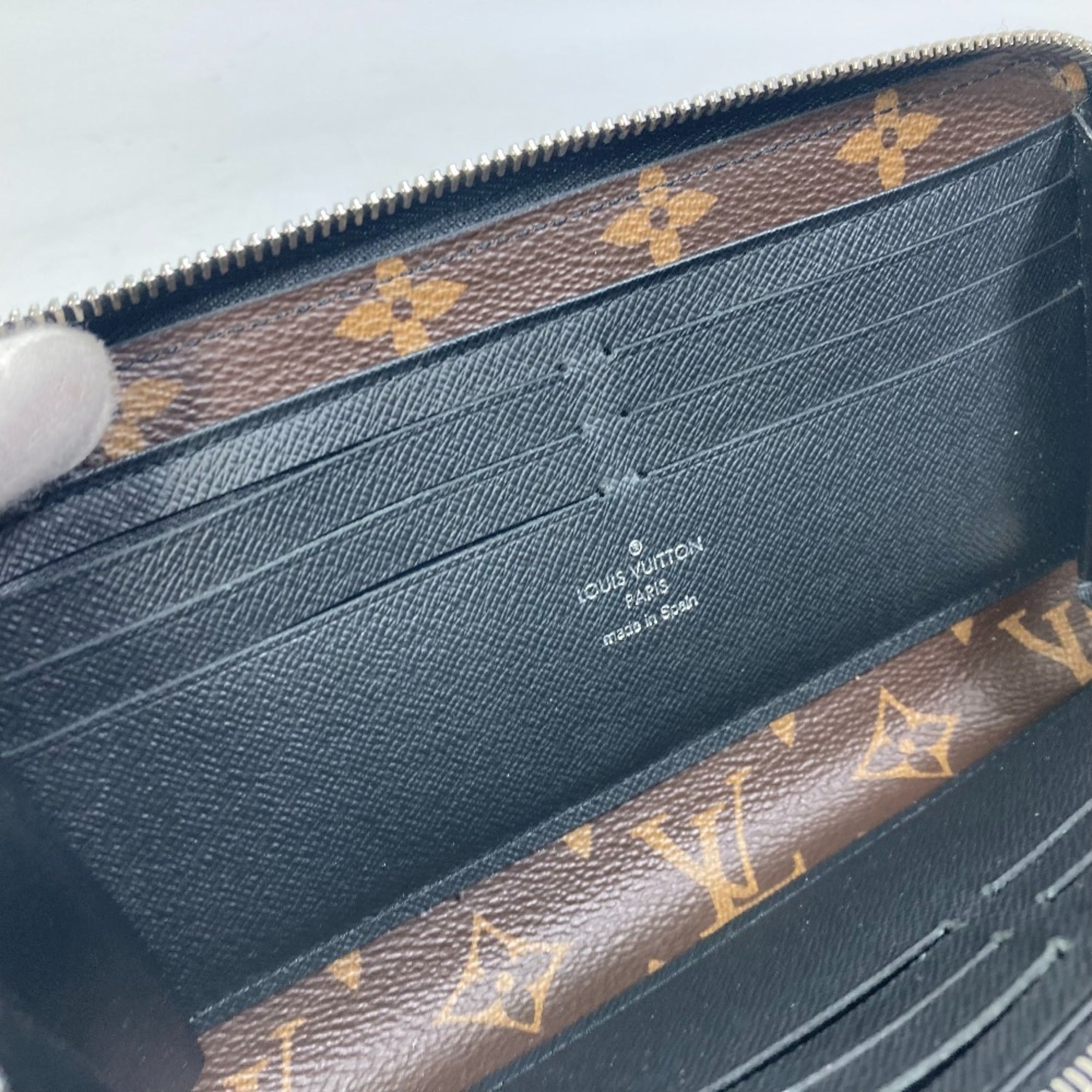 Louis Vuitton Monogram Macassar Black Brown Monogram Long Wallet