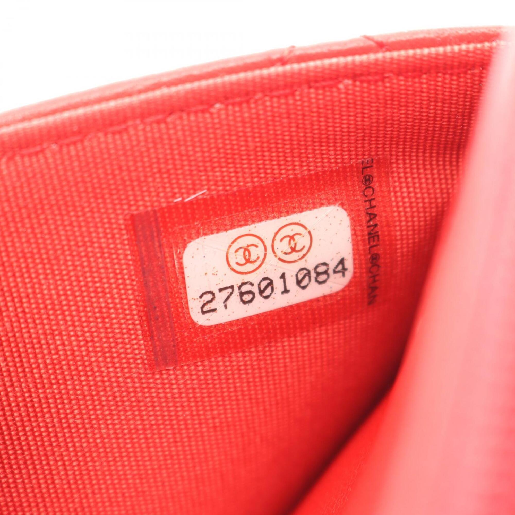 Chanel Red Color Leather Handbag Shoulder Bag