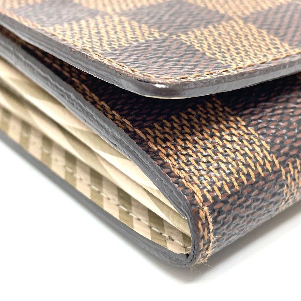 Louis Vuitton Damier Brown Damier Canvas Ebene Damier Canvas Long Wallet