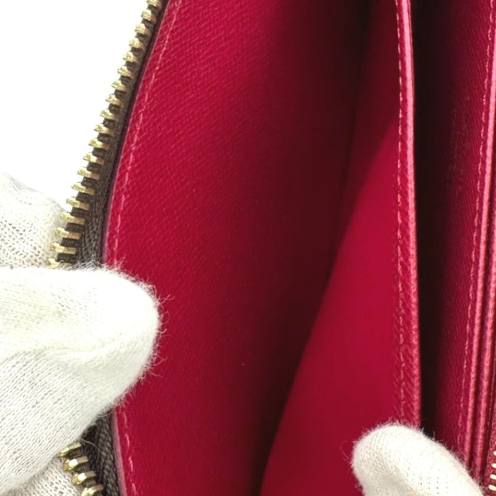 Louis Vuitton Monogram Brown Fuchsia Monogram Long Wallet