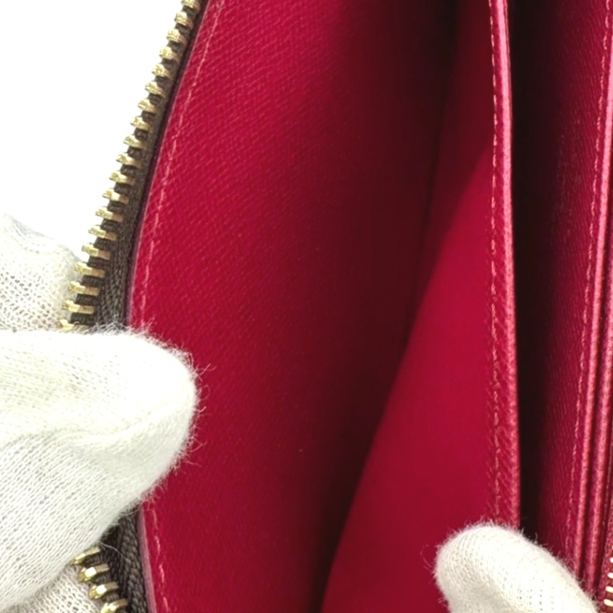 Louis Vuitton Monogram Brown Fuchsia Monogram Long Wallet