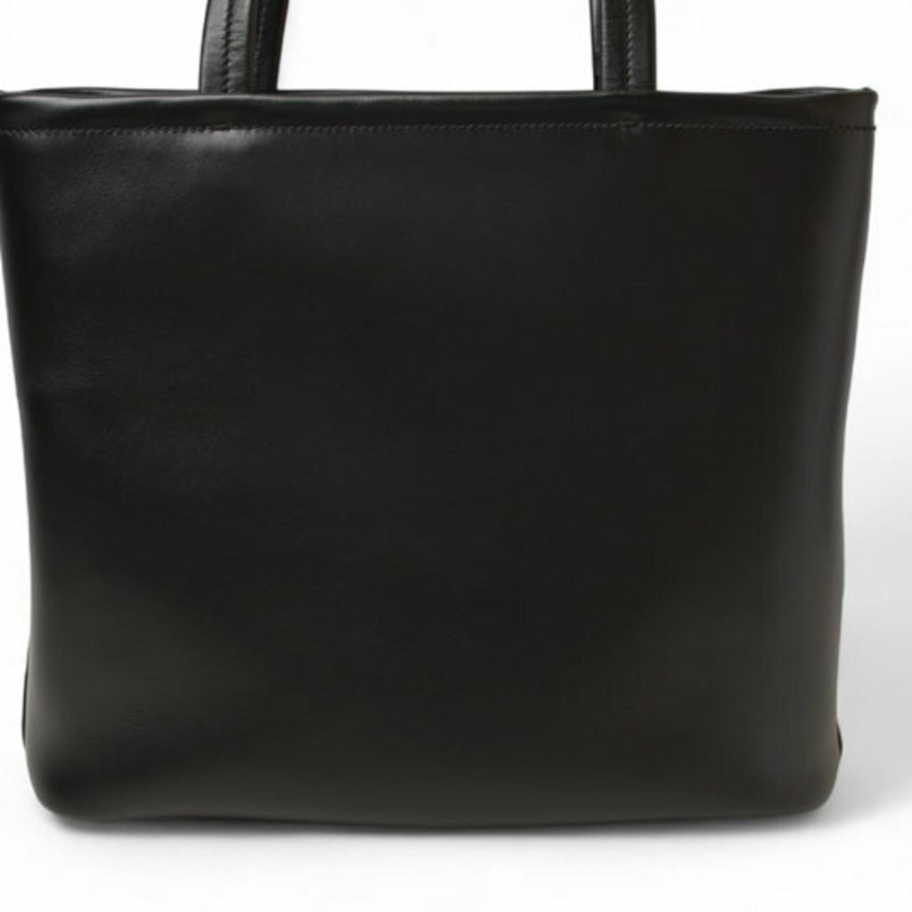 Prada Black Nylon Leather Handbag Shoulder Bag Tote Bag