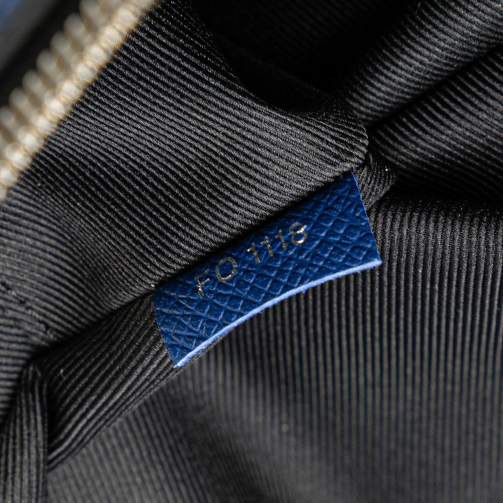 Louis Vuitton Black Blue Leather Sling Bag