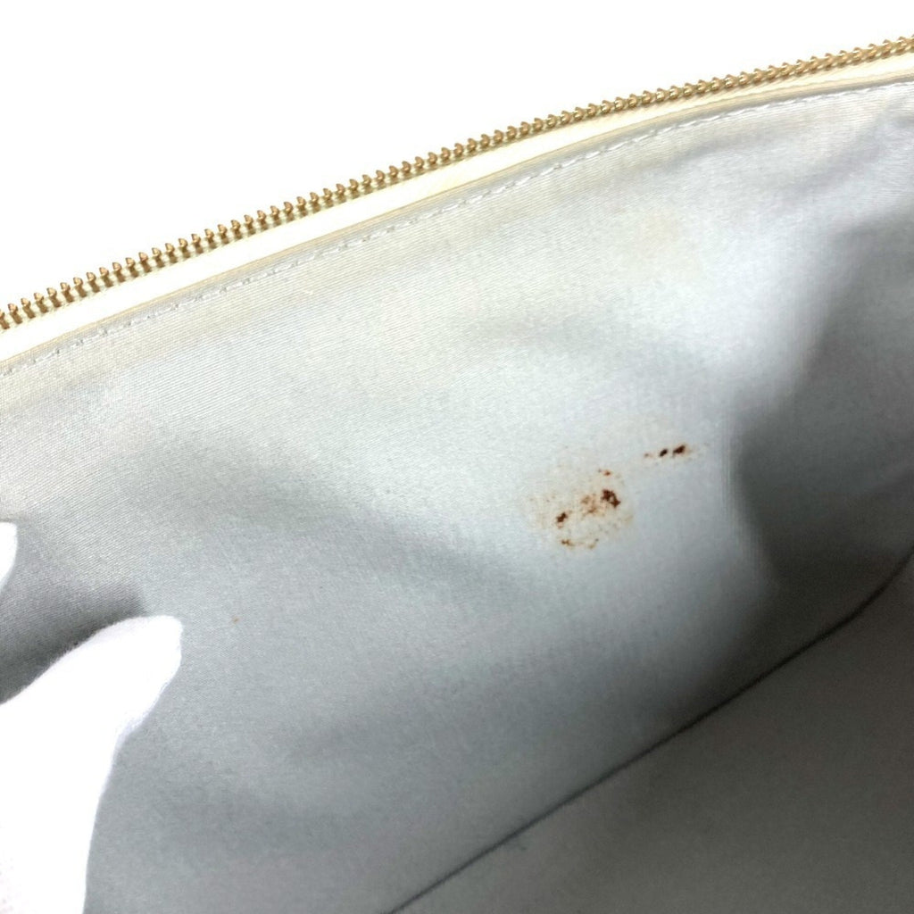 Louis Vuitton Pearl White Monogram Vernis Handbag Shoulder Bag Tote Bag