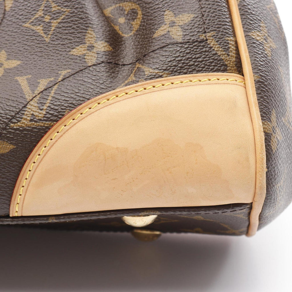 Louis Vuitton Brown Coated Canvas Leather Shoulder Bag