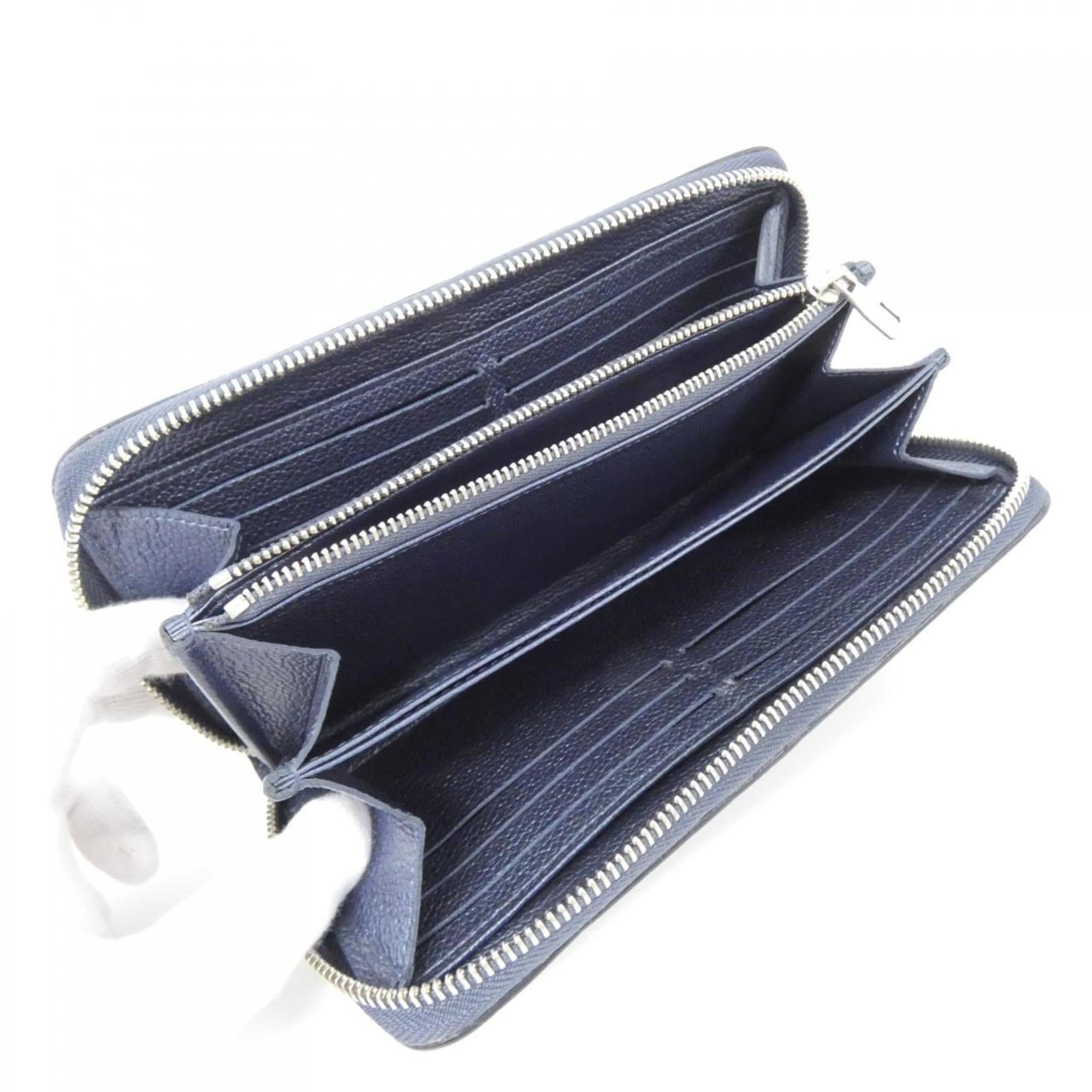Louis Vuitton Navy Leather Long Wallet