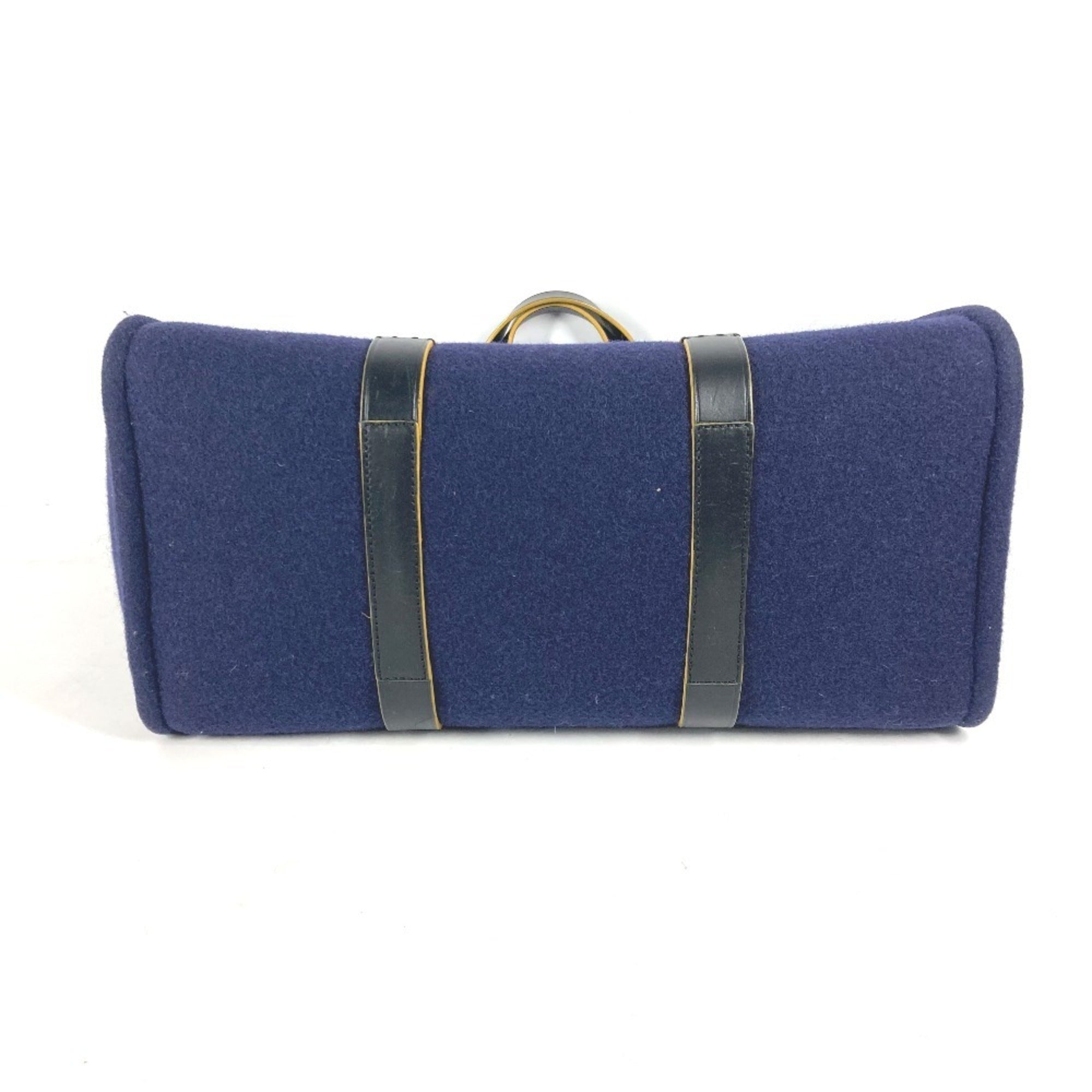 Fendi Navy Wool Shoulder Bag Tote Bag