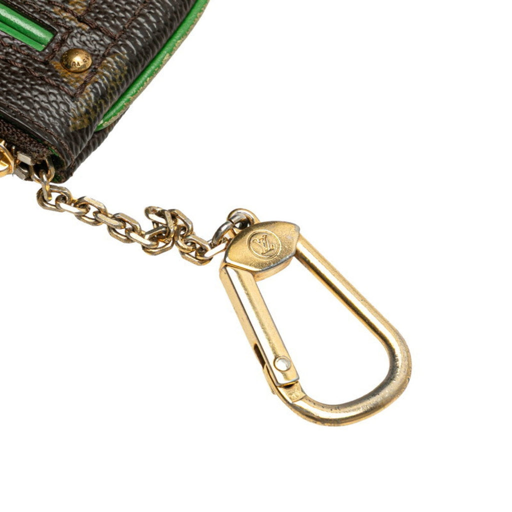 Louis Vuitton Monogram Perfo Brown Vert Pvc Leather Pochette