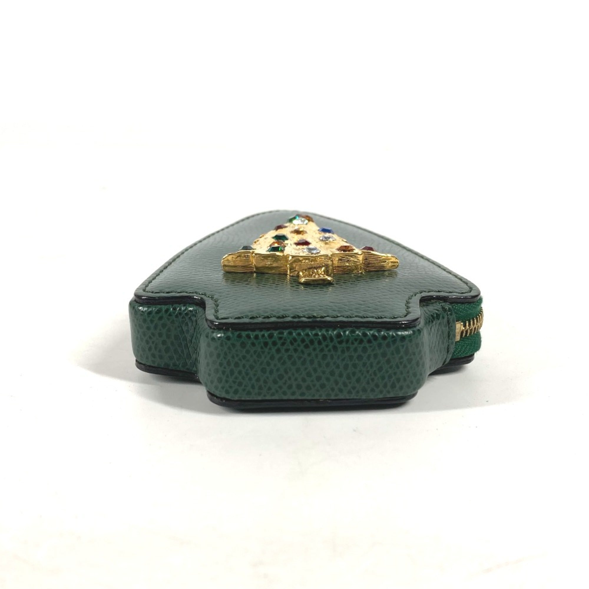 Celine Green Leather Pouch