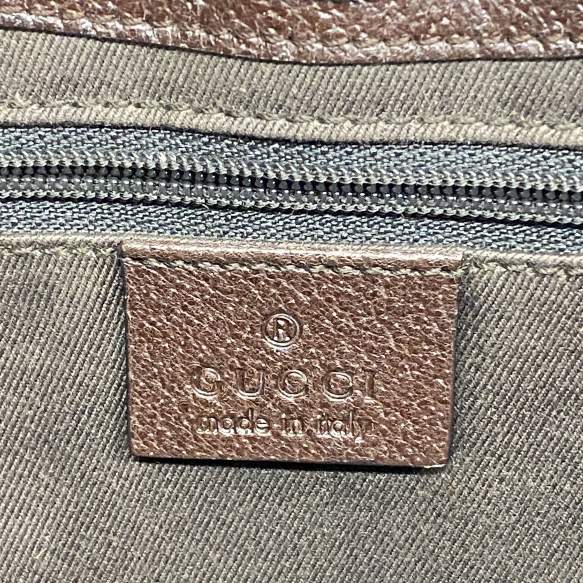 Gucci Brown Canvas Handbag (Pre-Owned)