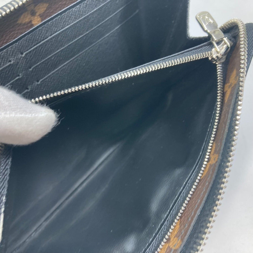 Louis Vuitton Monogram Macassar Black Brown Monogram Long Wallet