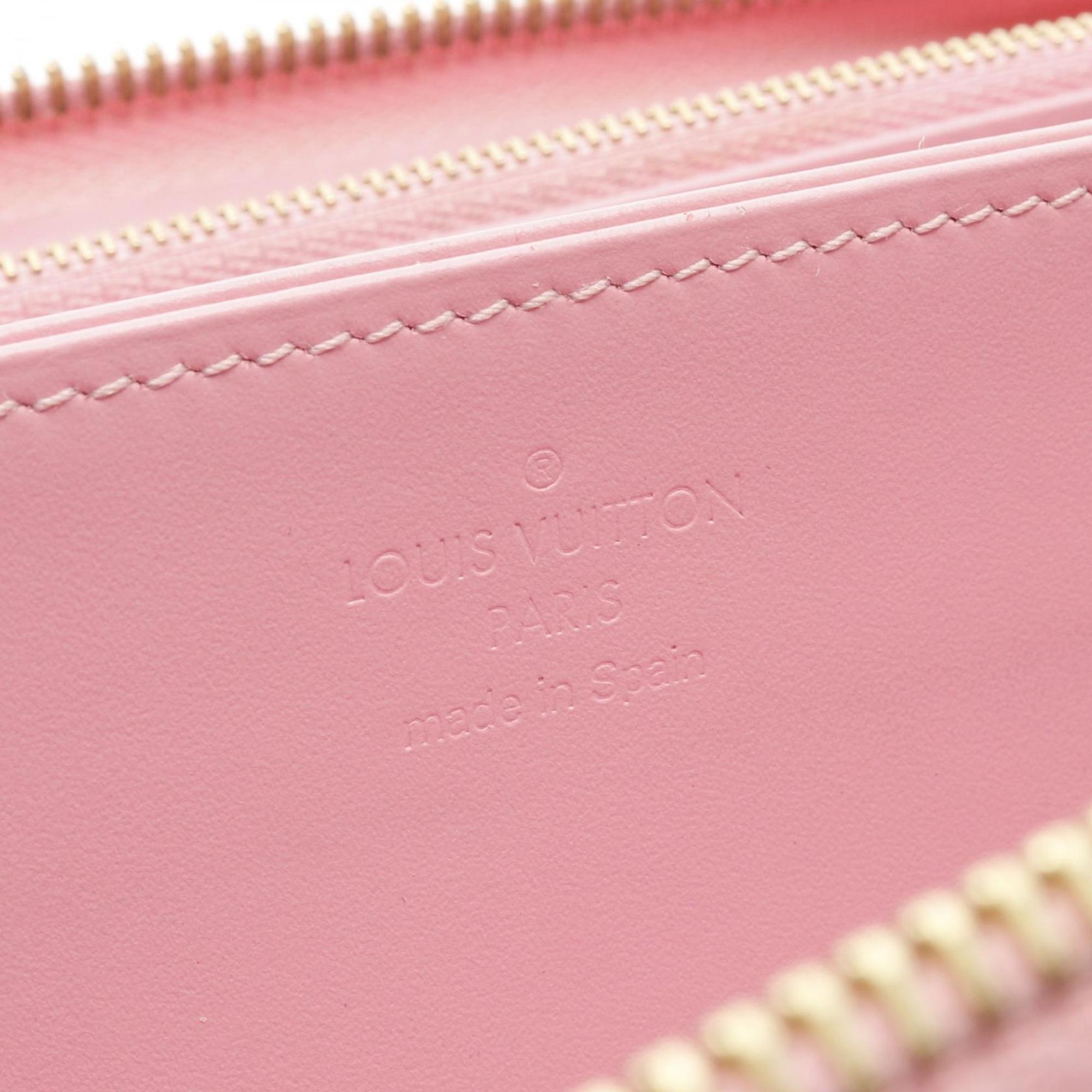 Louis Vuitton Pink Vernis Patent Leather Long Wallet