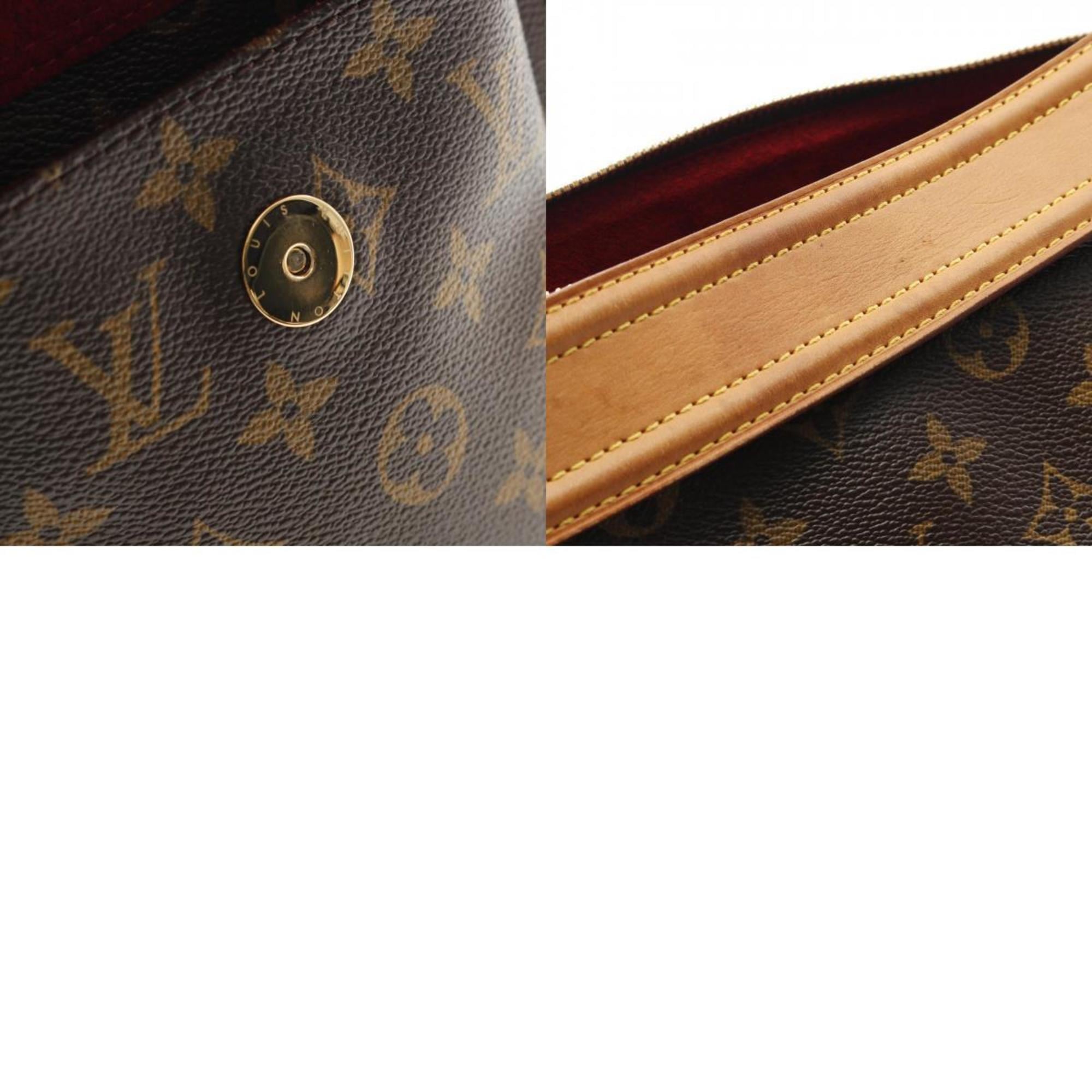 Louis Vuitton Monogram Brown Coated Canvas Leather Shoulder Bag