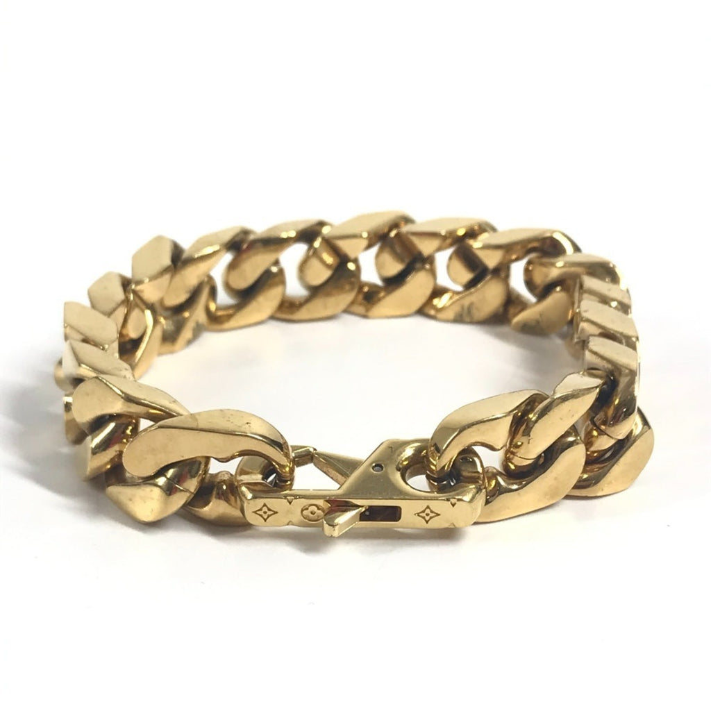 Louis Vuitton Monogram Gold Metal Charm Bracelet