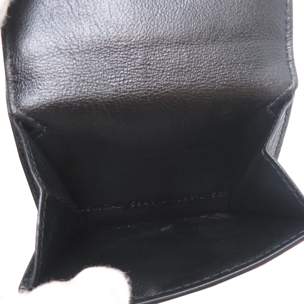 Balenciaga Black Leather Wallet (Tri-Fold)