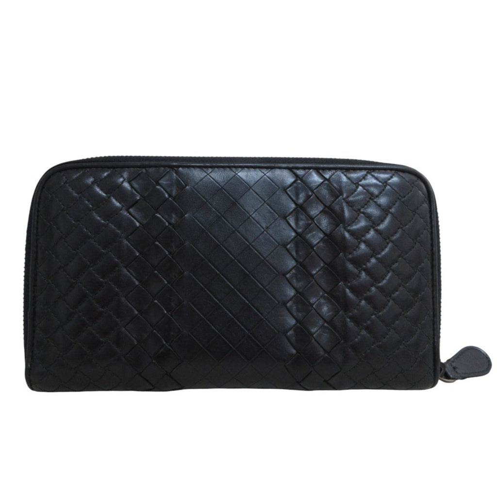 Bottega Veneta Black Leather Long Wallet (Bi-Fold)