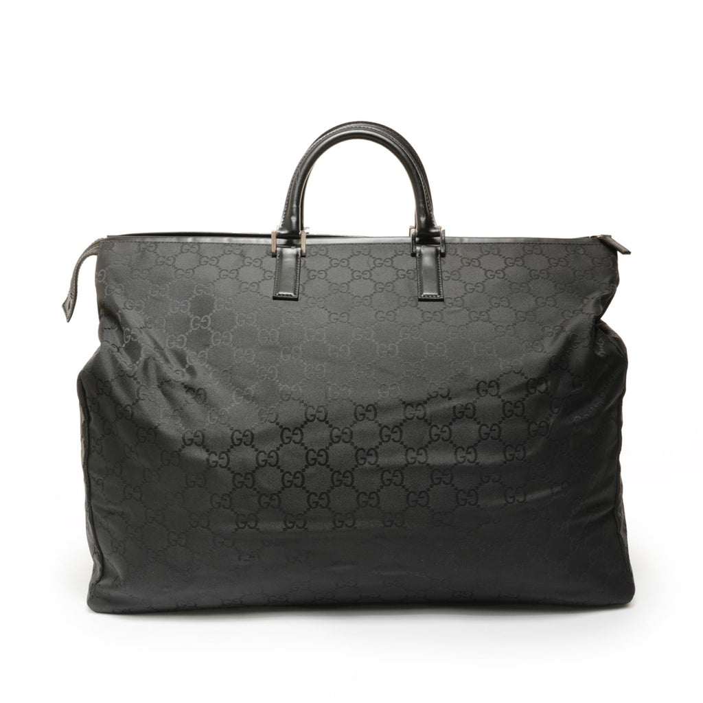 Gucci Gg Canvas Black Gg Canvas Boston Bag (Pre-Owned)