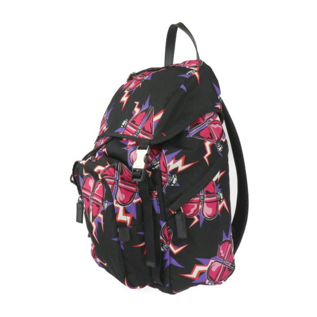 Prada Black Pink Nylon Backpack