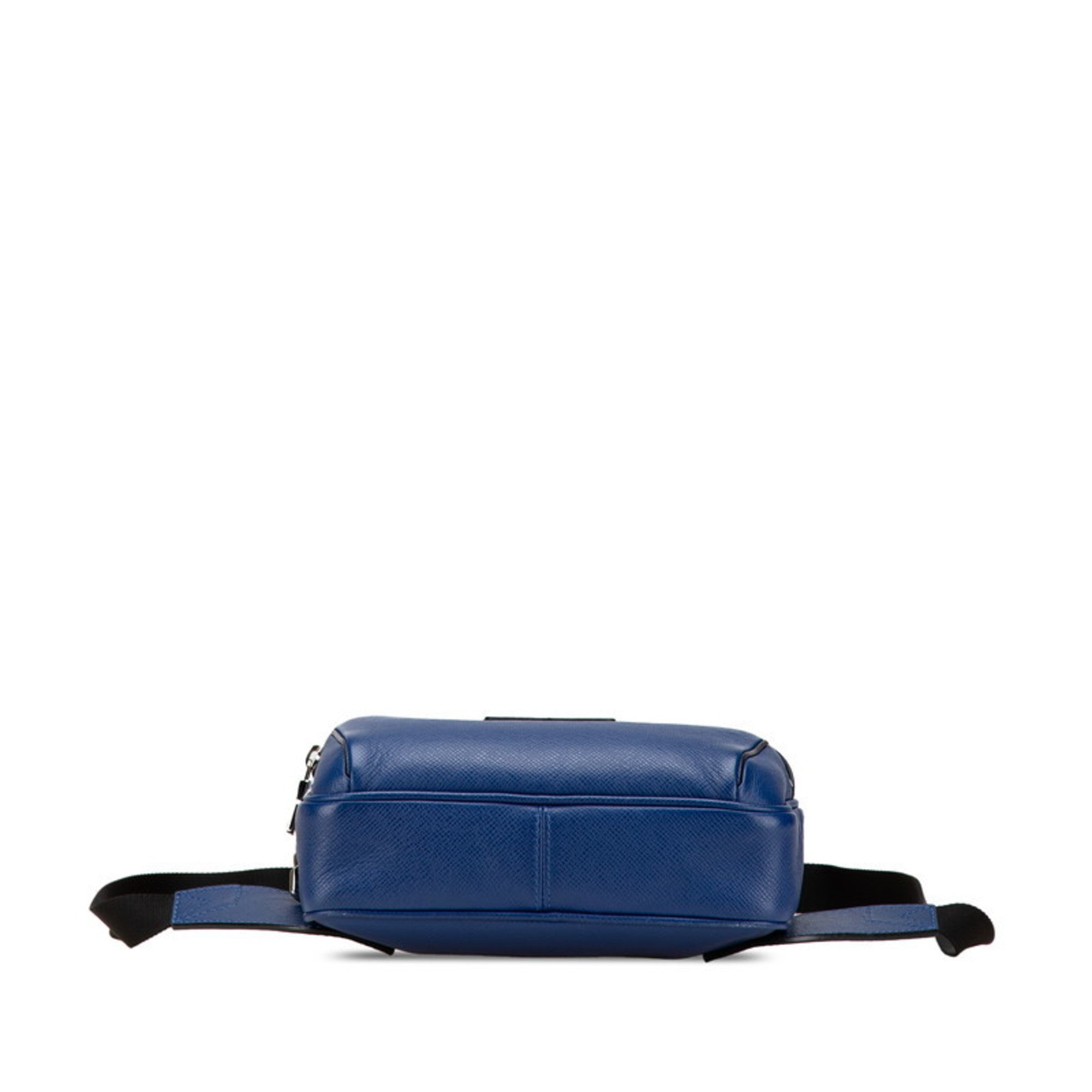 Louis Vuitton Black Blue Leather Sling Bag