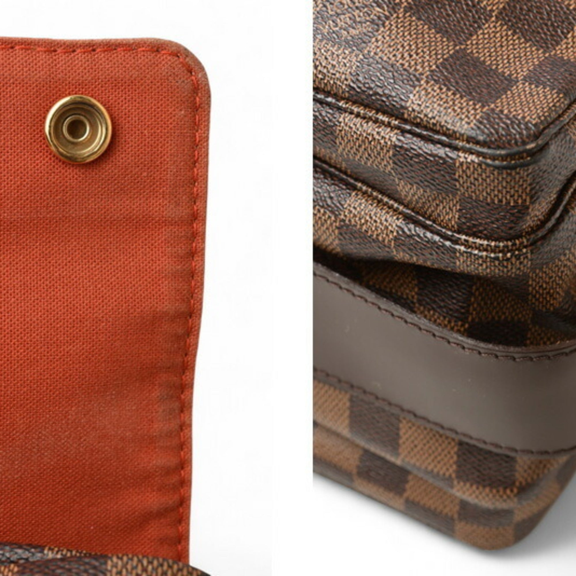 Louis Vuitton Damier Brown Damier Canvas Coated Canvas Shoulder Bag