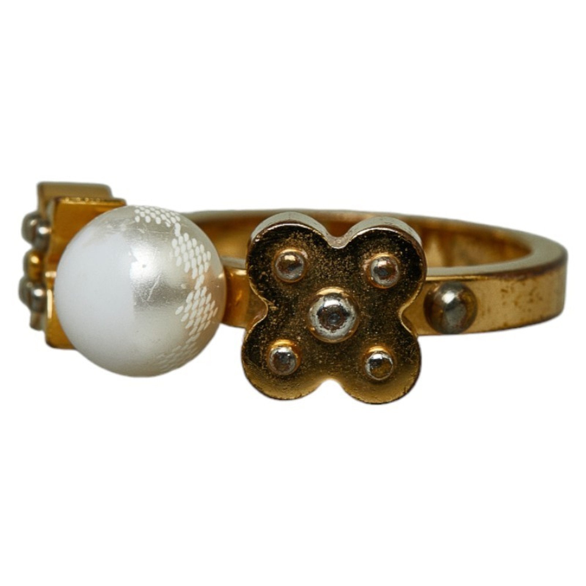 Louis Vuitton Gold Gold Plating Band Ring