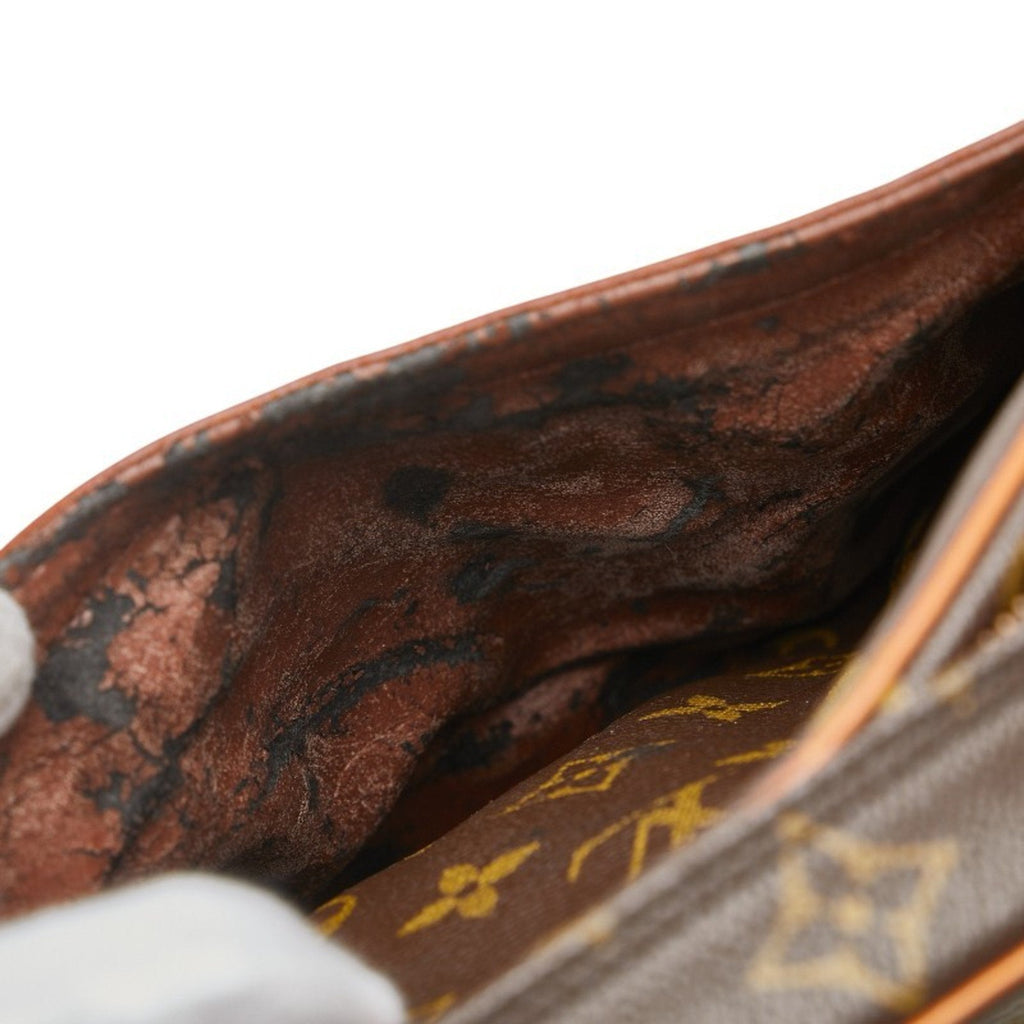 Louis Vuitton Monogram Brown Pvc Leather Shoulder Bag