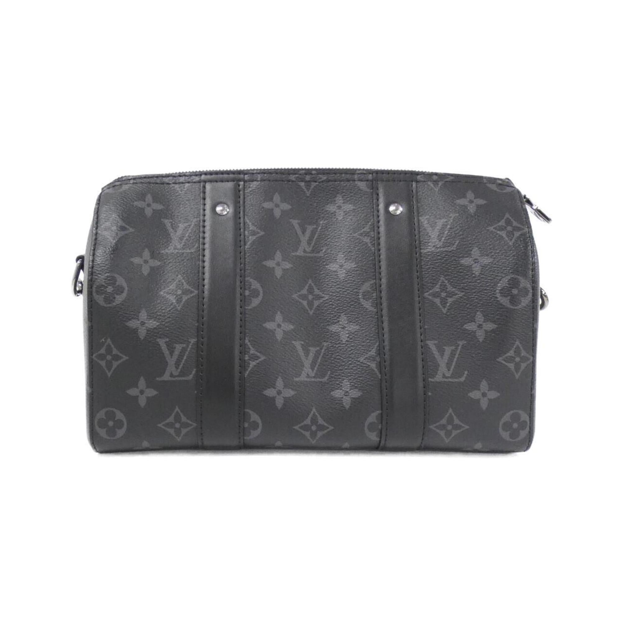 Louis Vuitton Black Coated Canvas Shoulder Bag