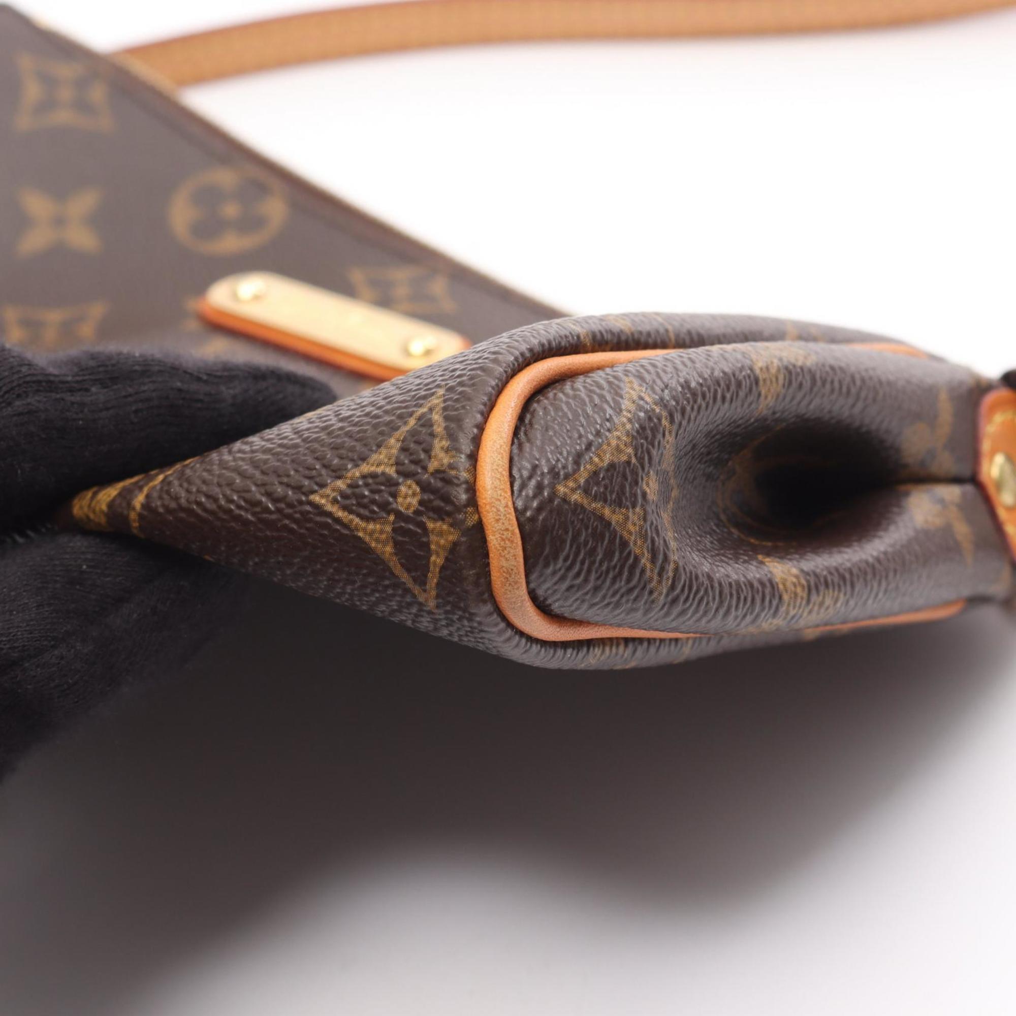 Louis Vuitton Brown Coated Canvas Leather Shoulder Bag