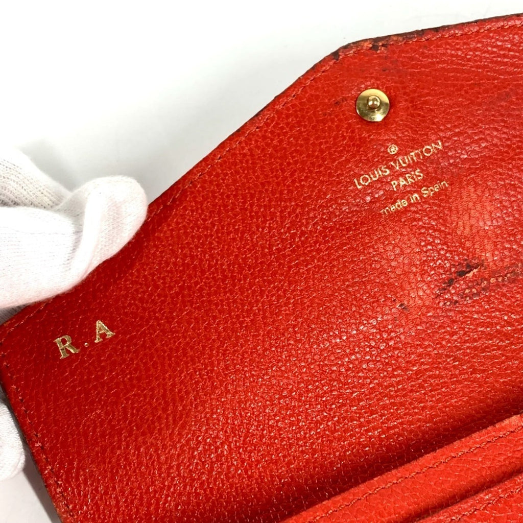 Louis Vuitton Auriane Red Color Monogram Empreinte Long Wallet