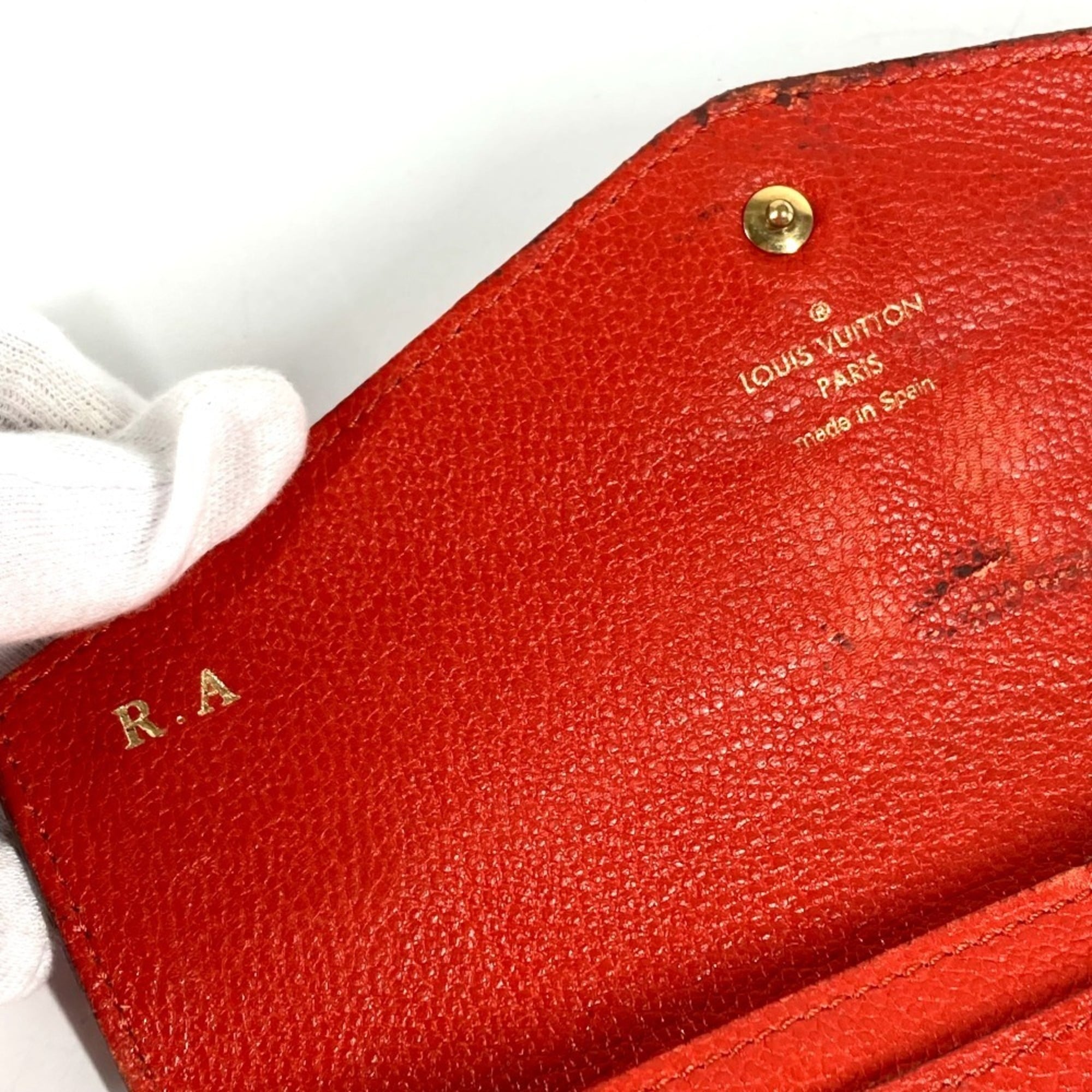 Louis Vuitton Auriane Red Color Monogram Empreinte Long Wallet