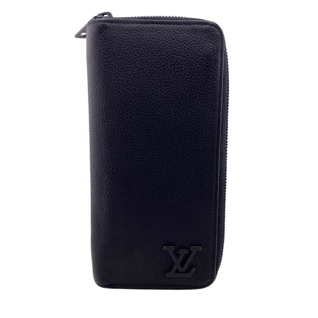 Louis Vuitton Black Leather Long Wallet