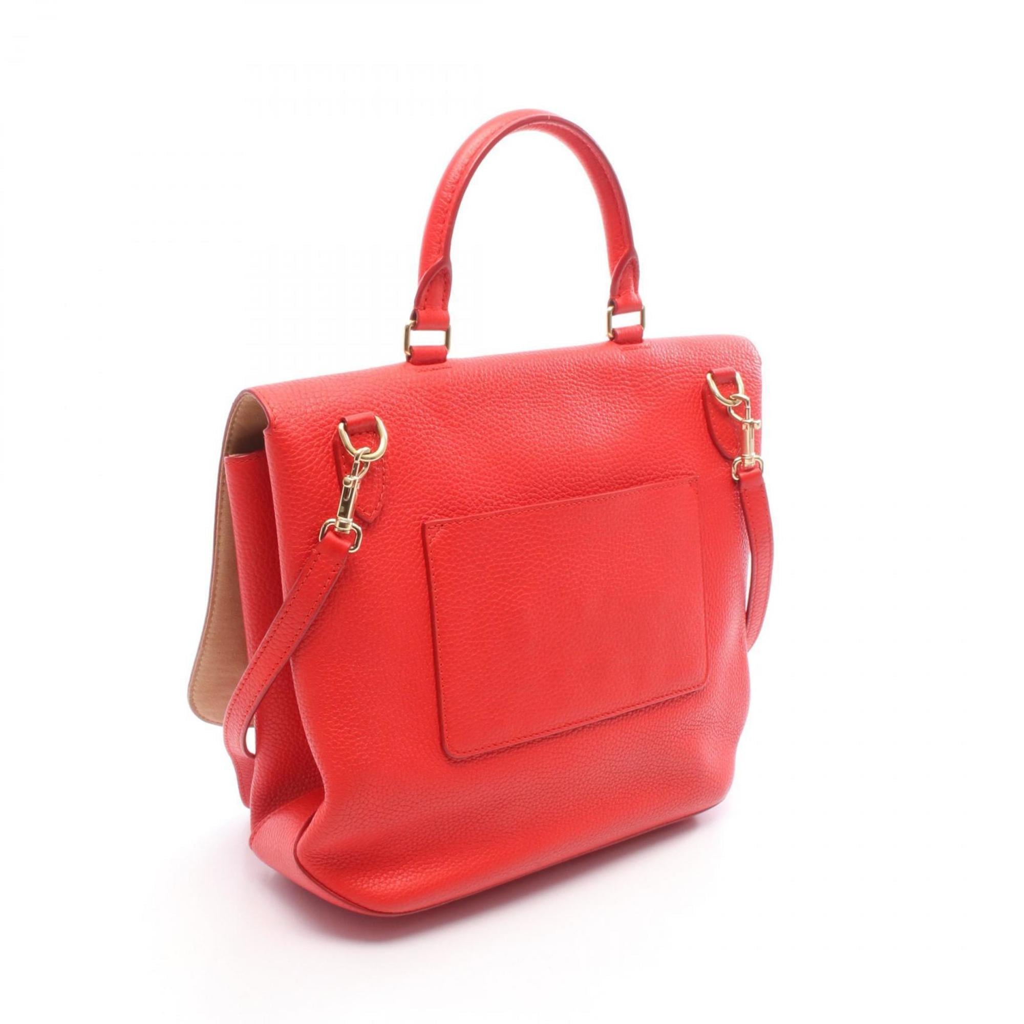 Louis Vuitton Red Color Leather Handbag