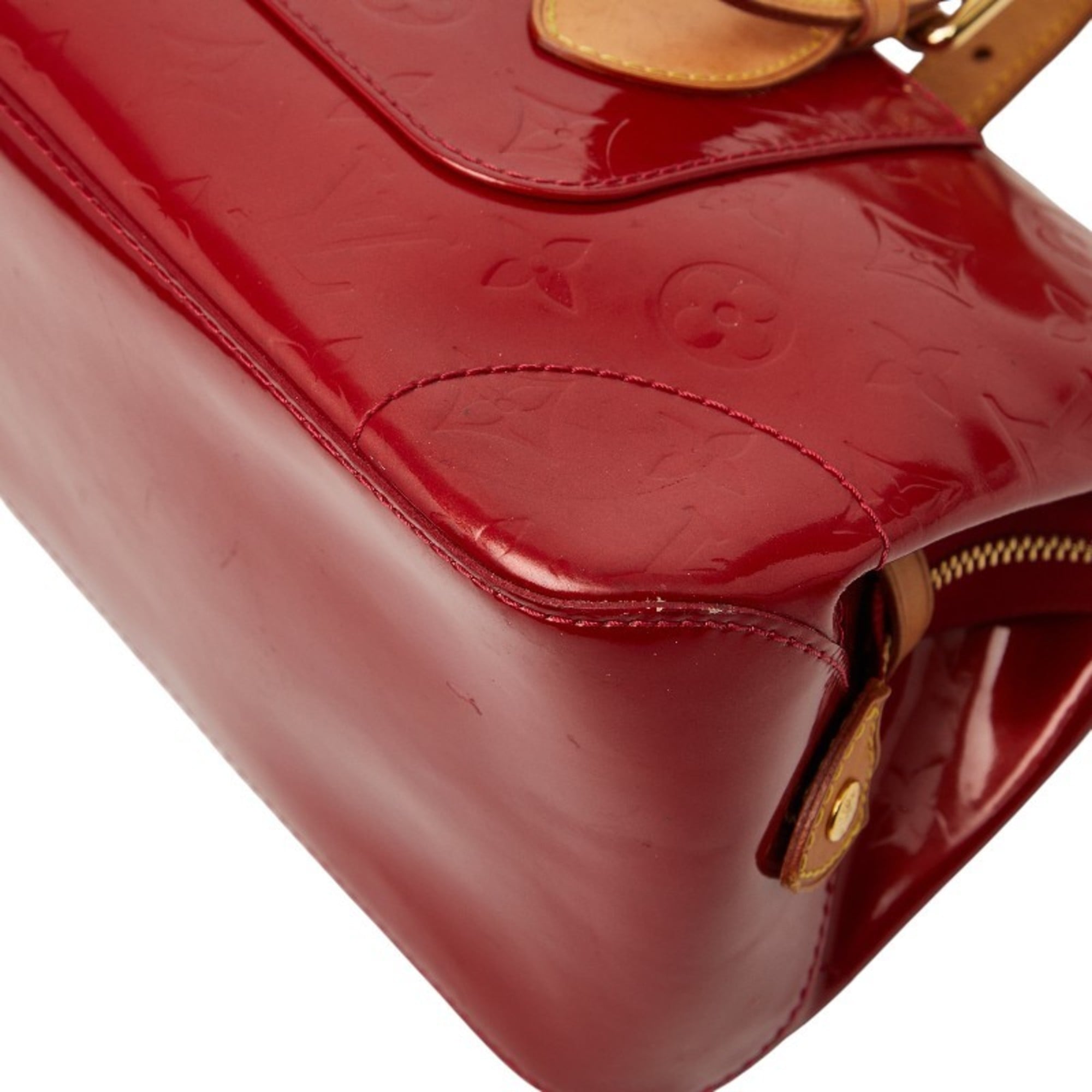 Louis Vuitton Pomme D'amour Red Color Patent Leather Handbag